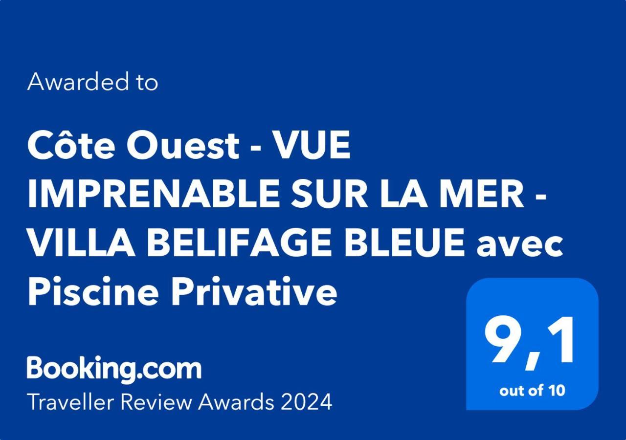 Cote Ouest - Vue Imprenable Sur La Mer - Villa Belifage Bleue Avec Piscine Privative Альбіон Екстер'єр фото